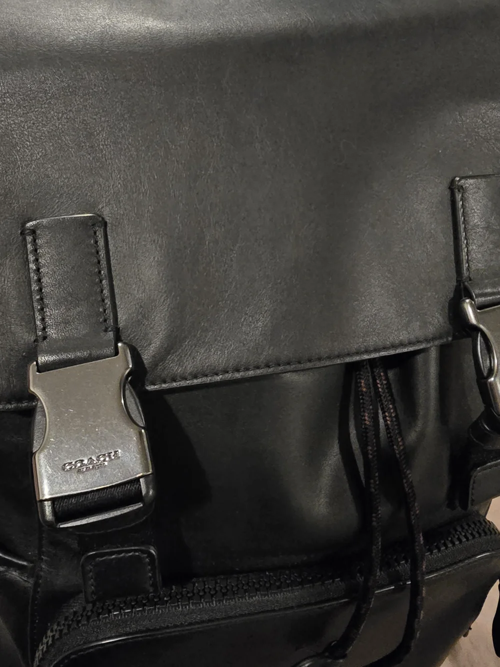 Coach black leather
